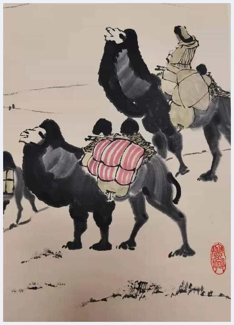 吴作人《戈壁归驼》精品佳作_第4张