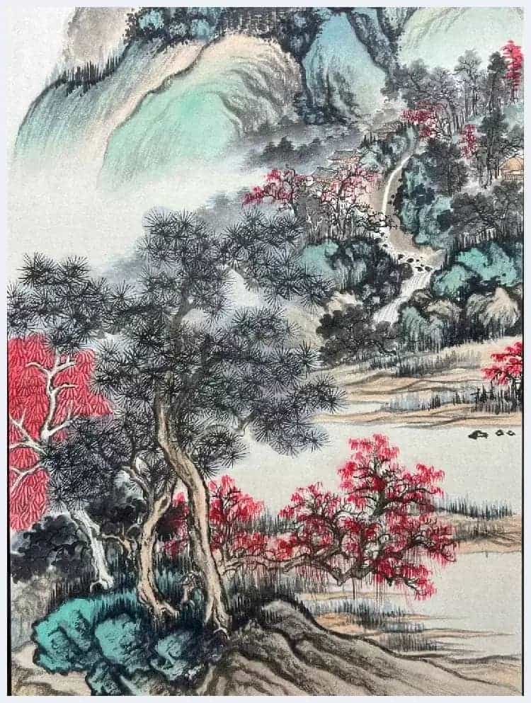 吴湖帆青绿山水代表作《翠岫琼林》_第3张