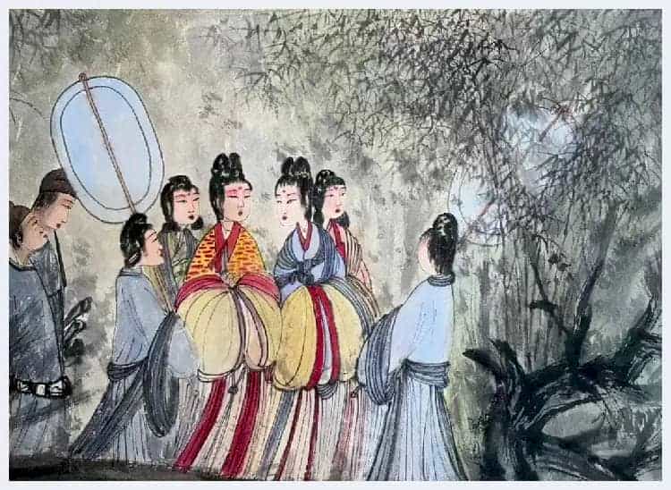 傅抱石长卷《丽人行》铭心经典再现！_第4张