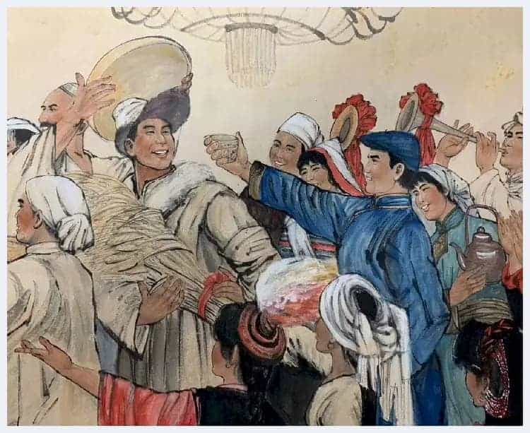 刘文西作品《哈达献给毛主席》人物群像巨制_第8张