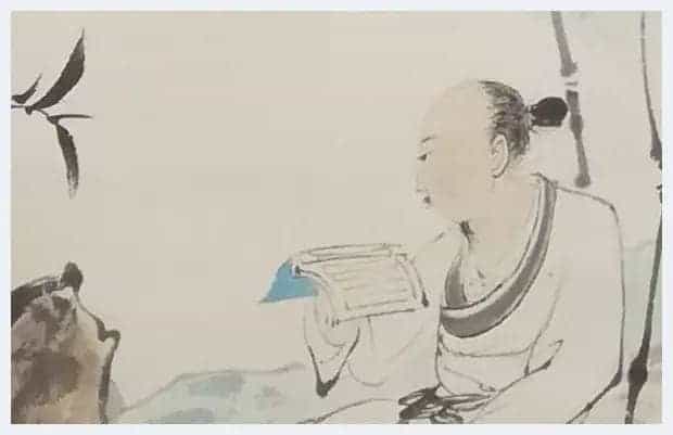 张大千国画作品《竹林高士图》_第2张