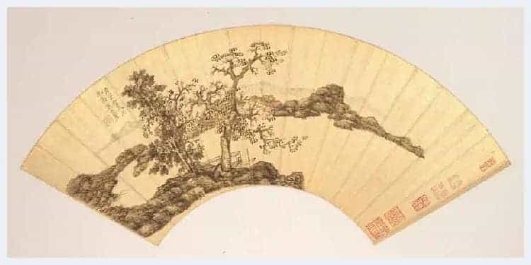 明代陈洪绶《林亭清话图》扇面赏析_第3张