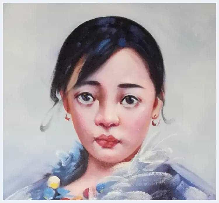 艾轩油画作品《藏族女孩》，美得让你窒息！_第2张