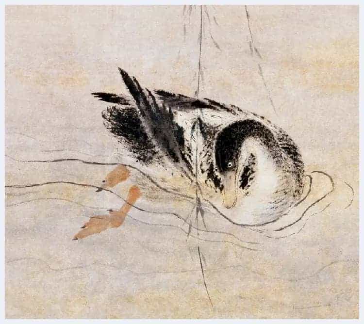 华岩《桃潭浴鸭图》欣赏_第4张