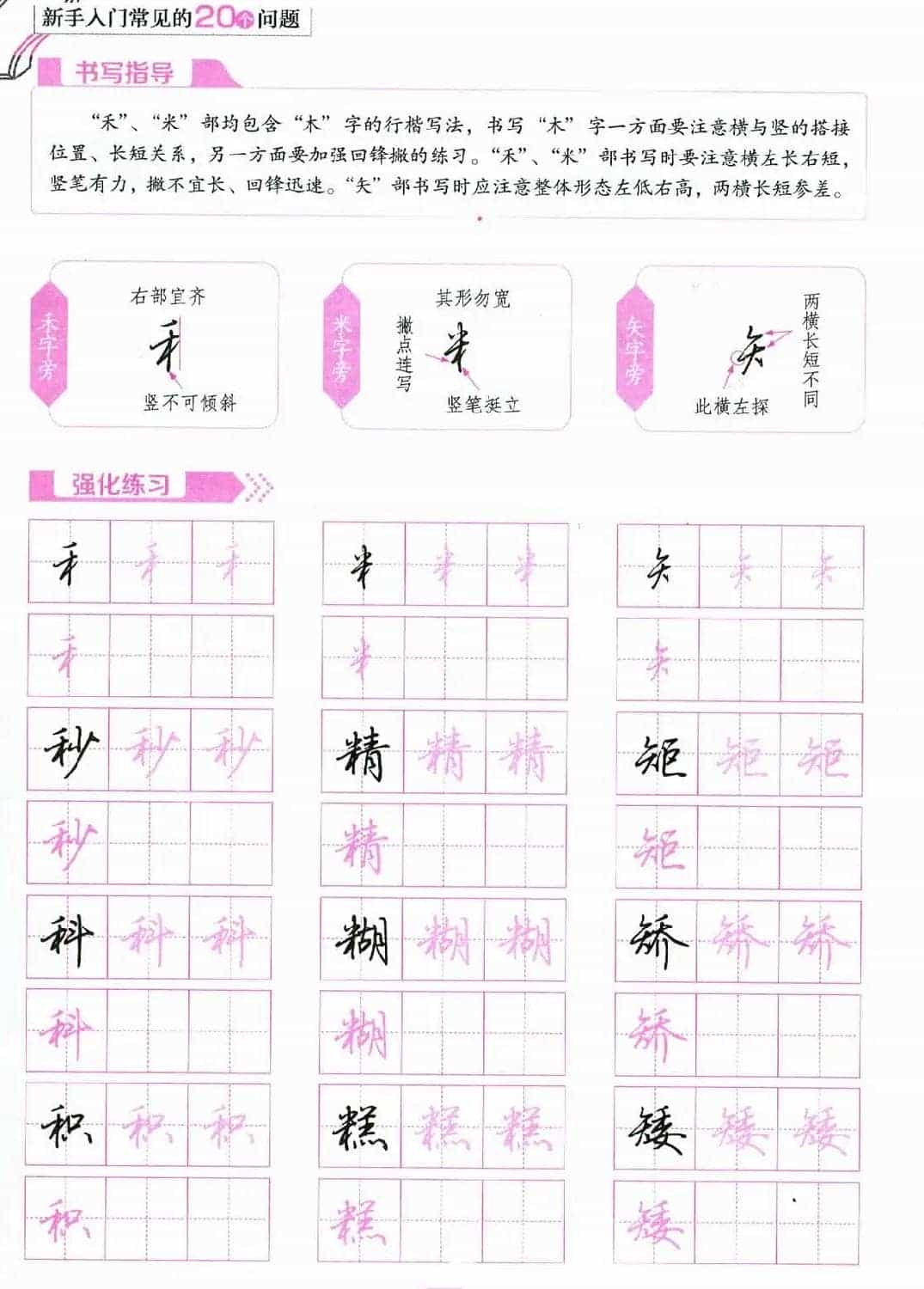 荆霄鹏硬笔行楷字帖《新手入门常见的20个问题》_第21张