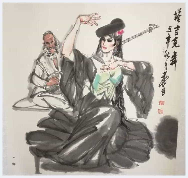 黄胄《塔吉克舞》高峰期艺术水准作品_第1张