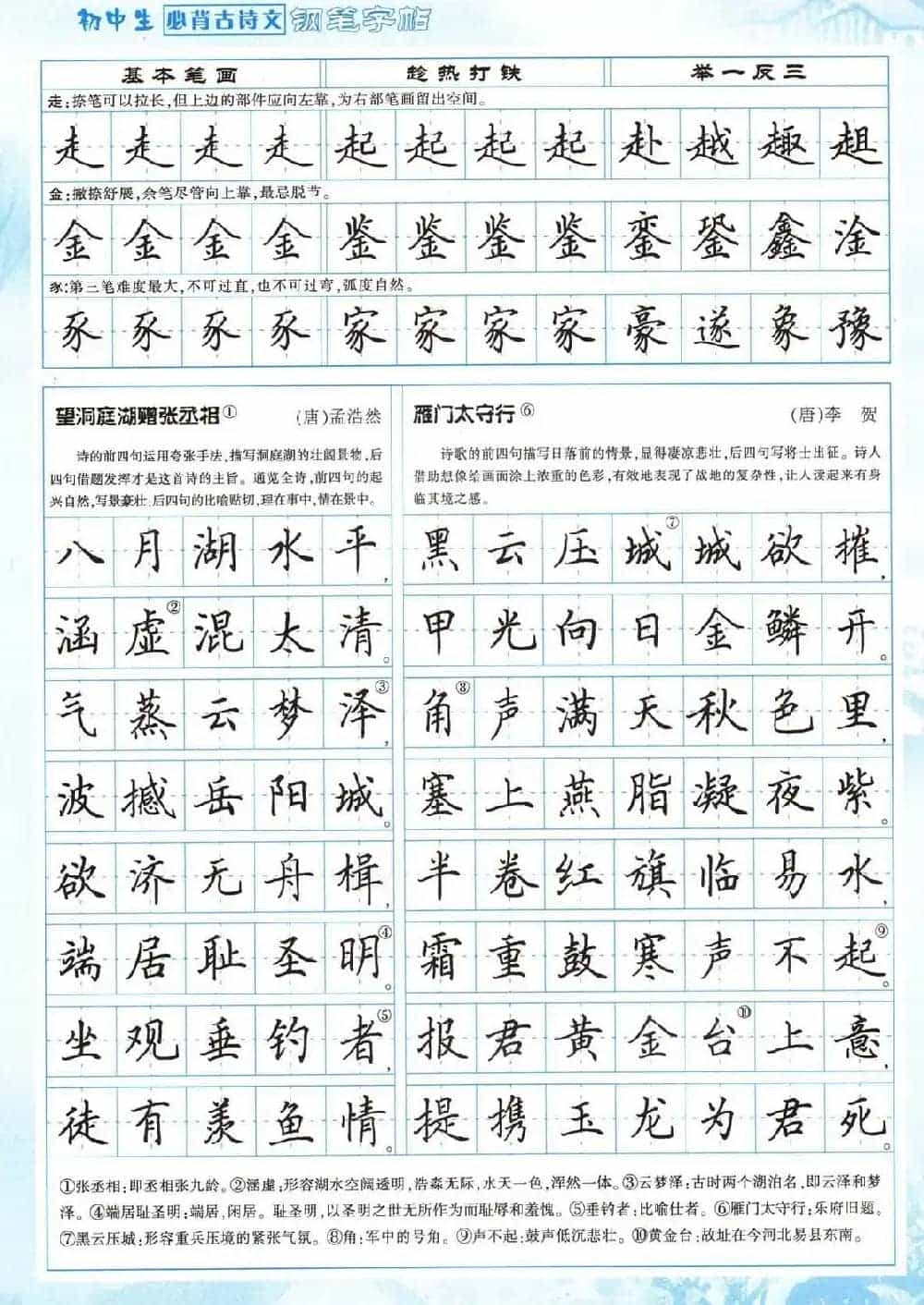 田英章钢笔字帖欣赏《初中生必背古诗文》_第13张