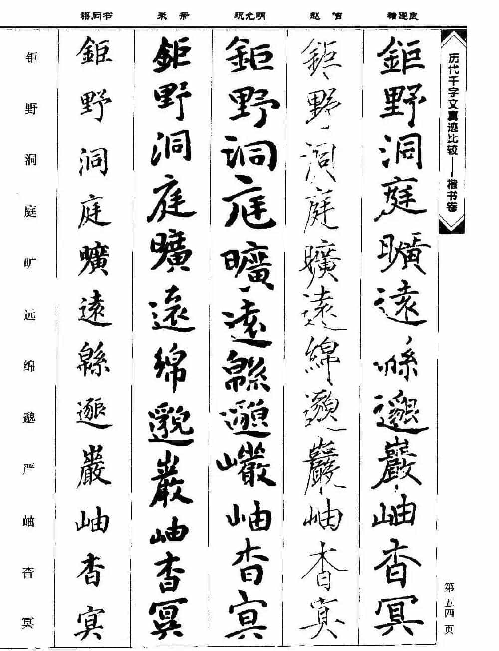 楷书图书《历代千字文真迹比较-楷书卷》_第54张