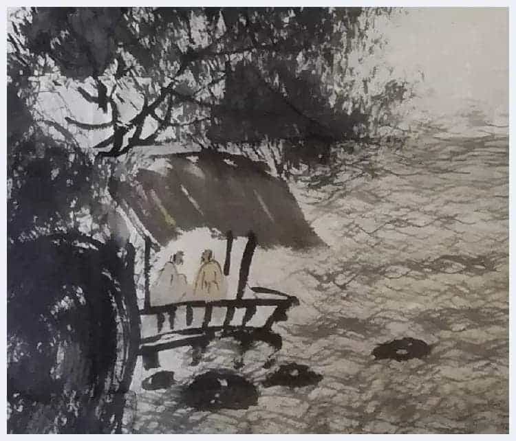 馆级藏品丨傅抱石《 高士观瀑图》 极具金刚风韵_第3张