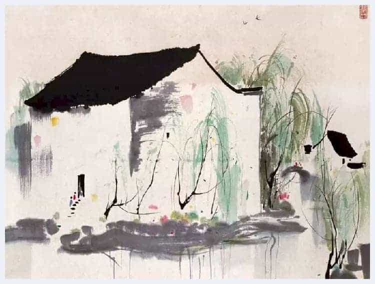 吴冠中，画不尽的江南人家 !_第10张