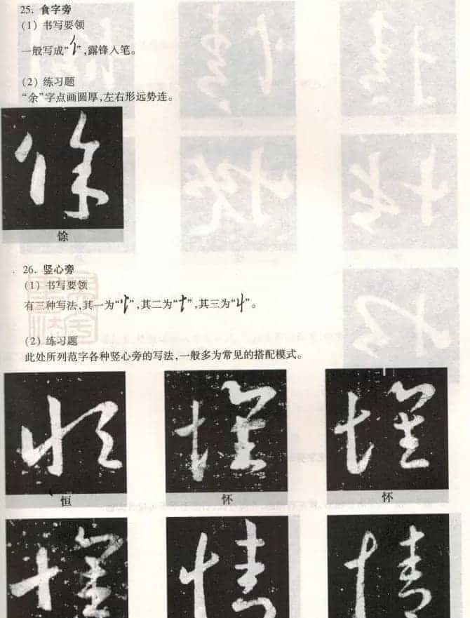 书法教程《王羲之十七帖--偏旁部首》_第20张