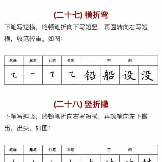 硬笔书法入门教程：基本笔画+行楷书法九课_第9张
