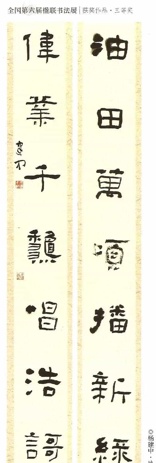 全国第六届楹联书法展获奖作品_第18张