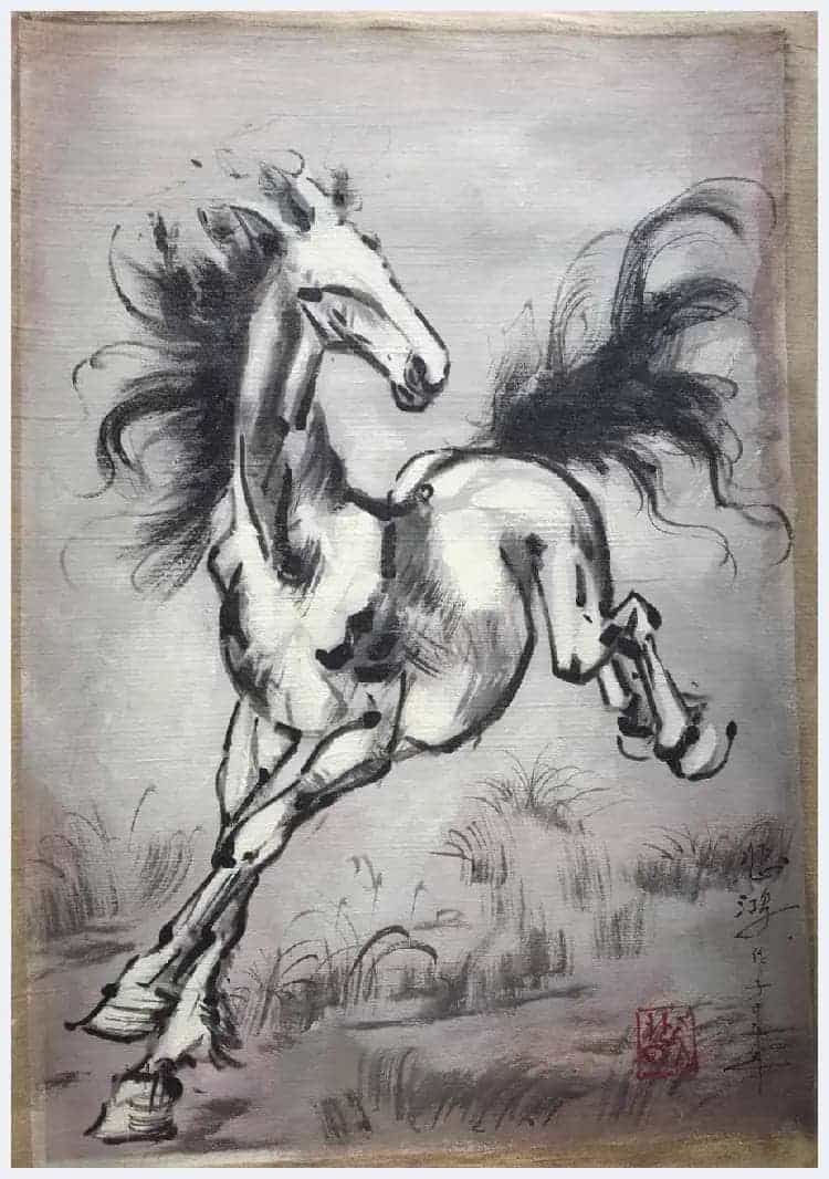 徐悲鸿油画《九方皋》欣赏_第4张