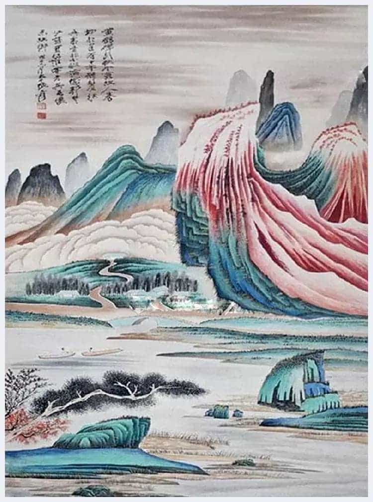 张大千作品《巫山云起》有身临其境之感!_第5张
