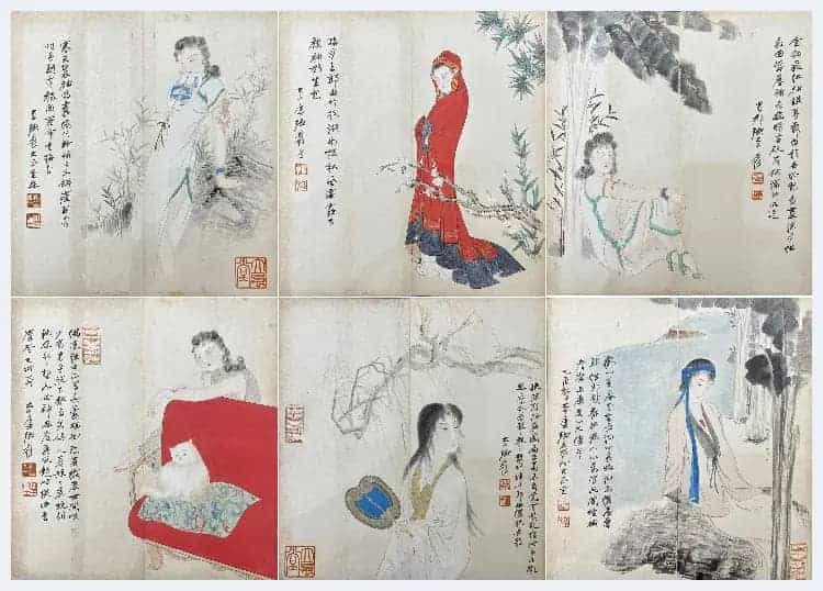 张大千《仕女册页》铭心极品_第2张