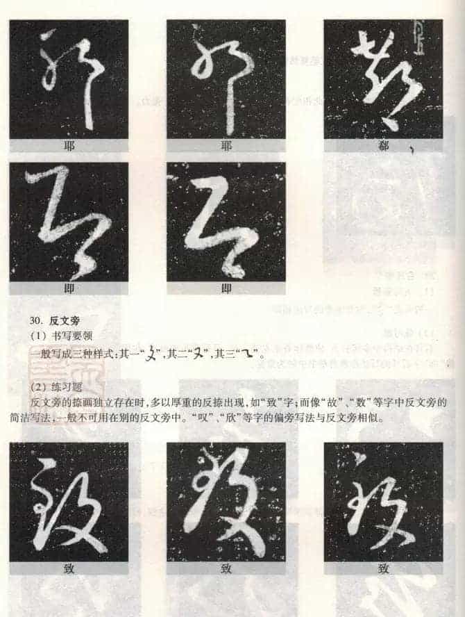 书法教程《王羲之十七帖--偏旁部首》_第23张