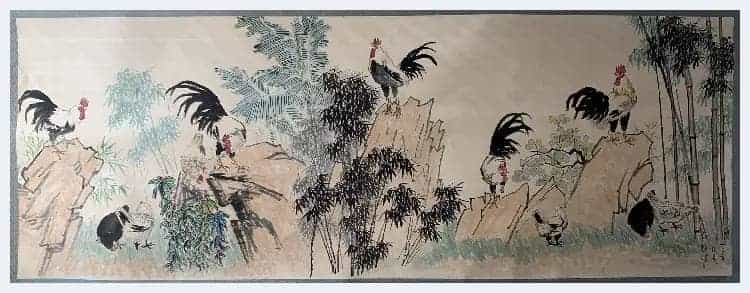 徐悲鸿丈六《大吉图》其花鸟画领军之作！_第1张