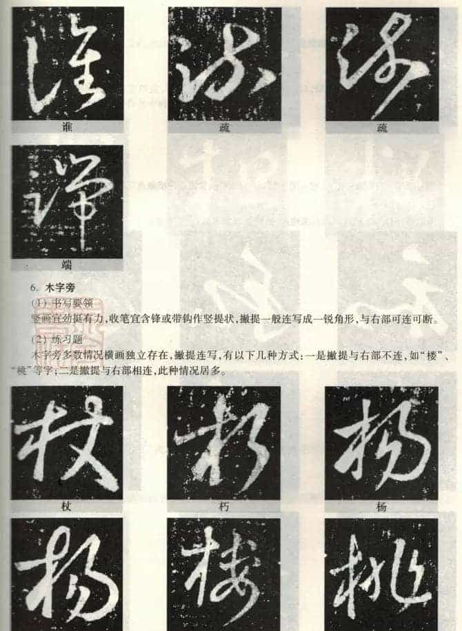 书法教程《王羲之十七帖--偏旁部首》_第8张