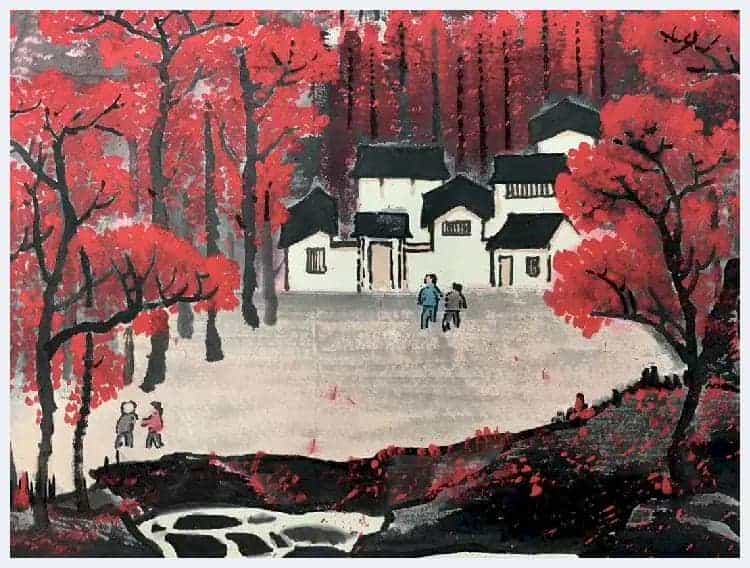 李可染横幅《万山红遍》首度面世_第5张
