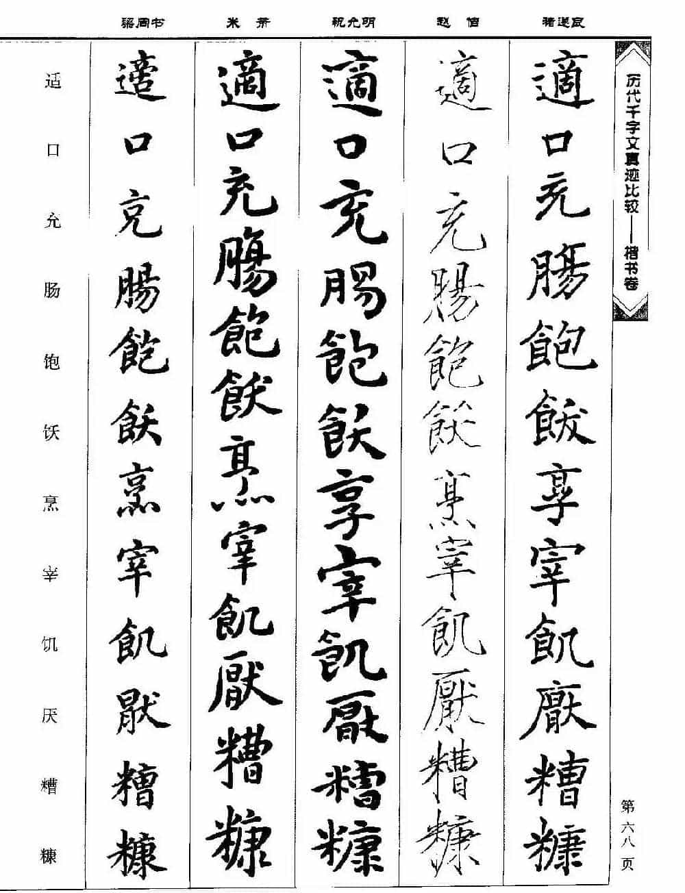 楷书图书《历代千字文真迹比较-楷书卷》_第68张
