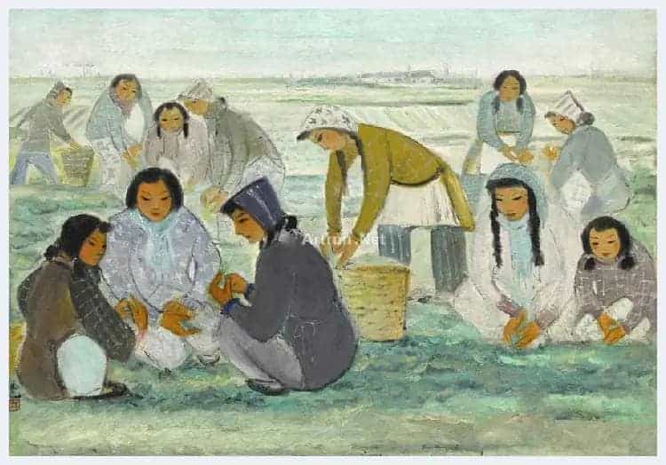 林风眠油画作品《双美图》和《琵琶仕女》_第7张