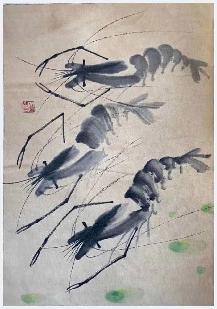 齐白石册页《虾戏图》经典力作！_第6张