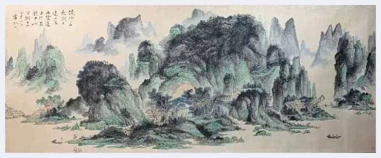 黄宾虹馆级巨献《镜湖山景图》震撼登场!_第1张