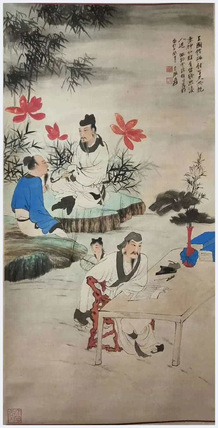 张大千《仿钱霅溪稚川高躅图》至臻佳作_第1张