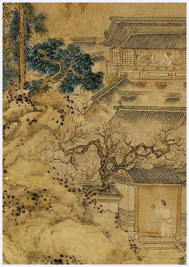 文徵明《山庄客至图》图赏_第2张