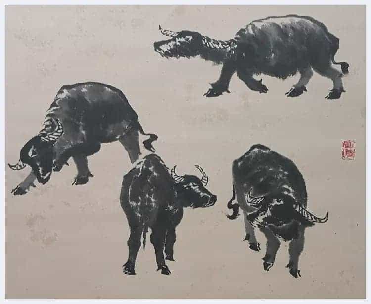 李可染作品《牧牛图》晚年精品佳作_第3张