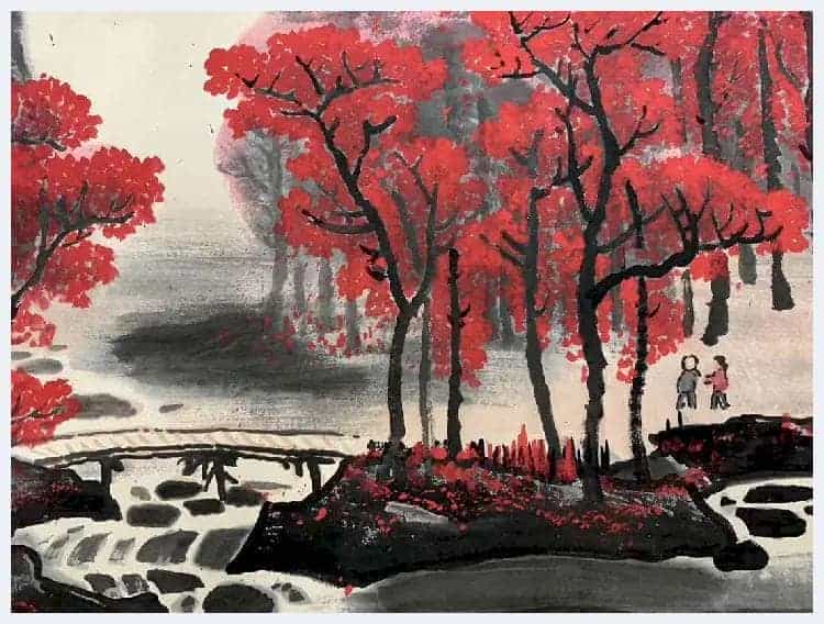 李可染横幅《万山红遍》首度面世_第4张