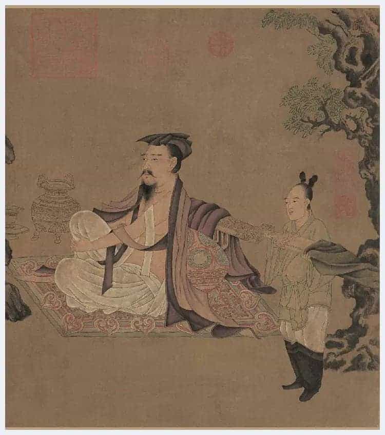 孙位《竹林七贤图》残卷欣赏_第6张