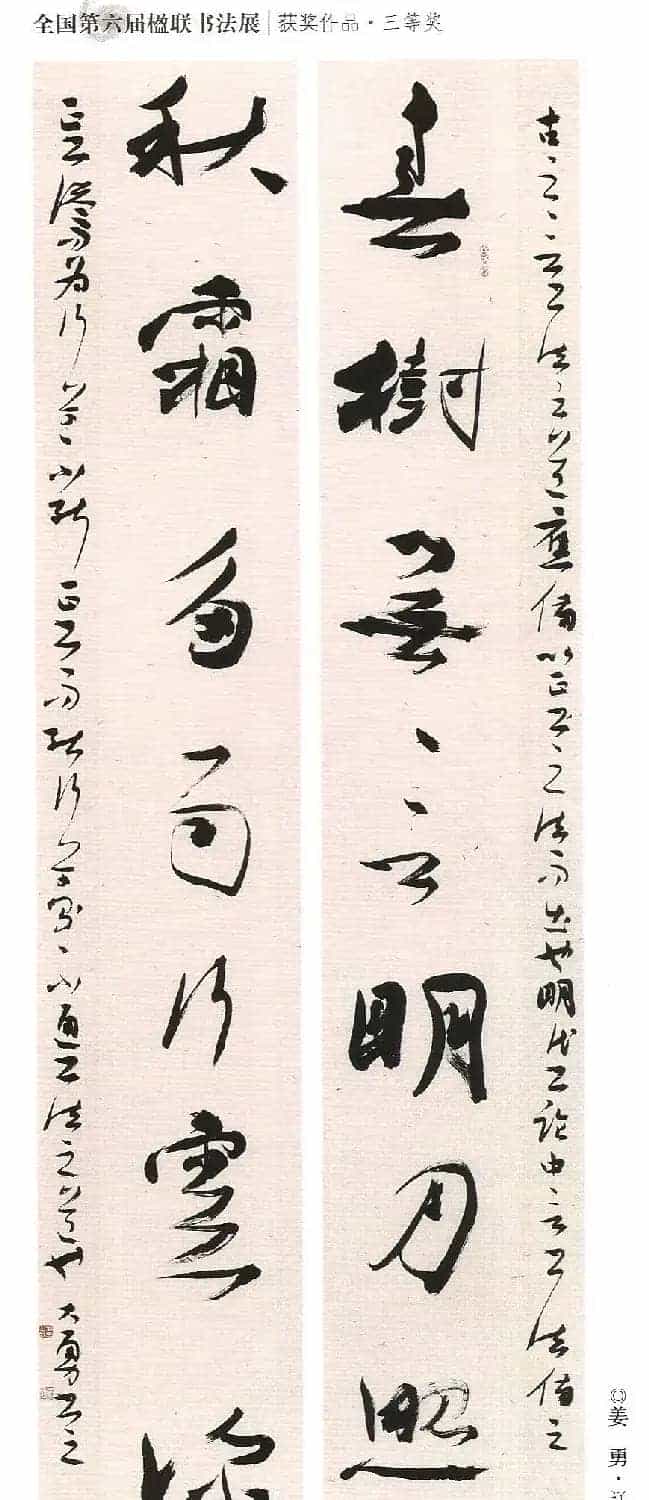 全国第六届楹联书法展获奖作品_第7张