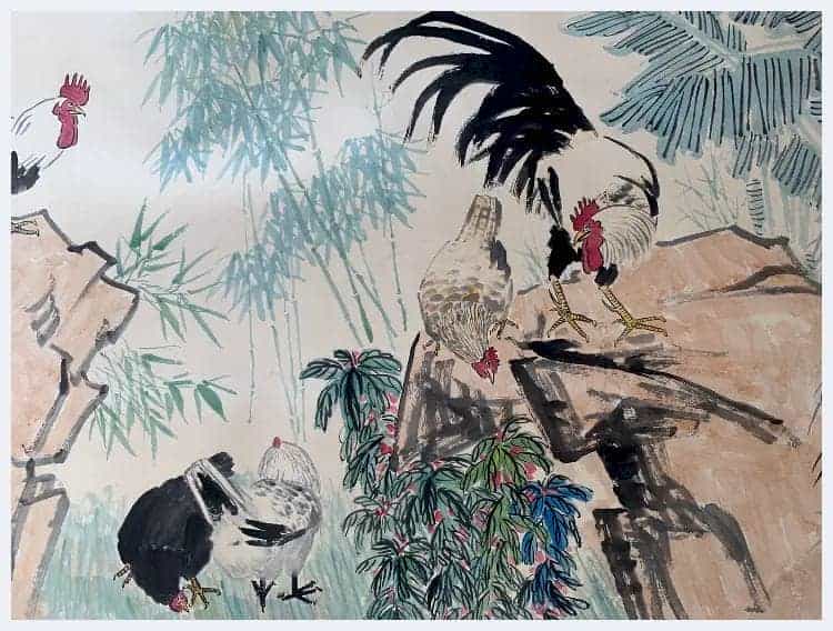 徐悲鸿丈六《大吉图》其花鸟画领军之作！_第4张