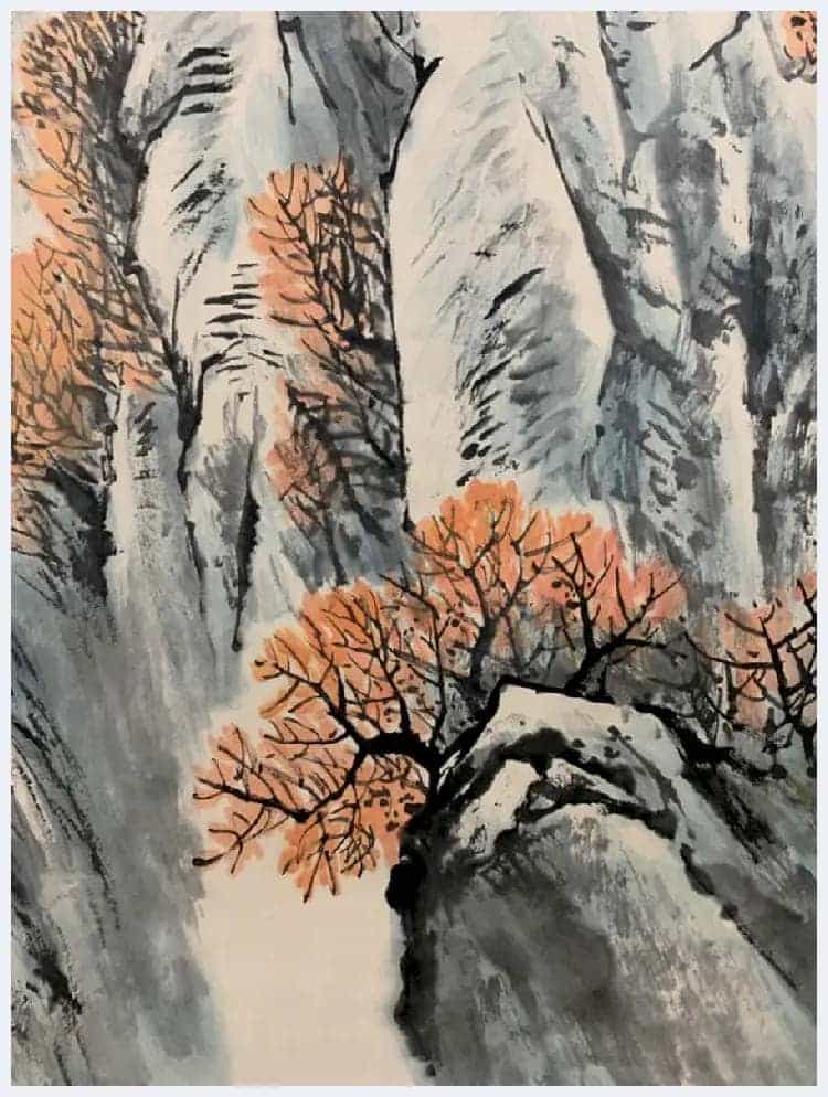 石鲁作品《秋雨》精品力作_第5张