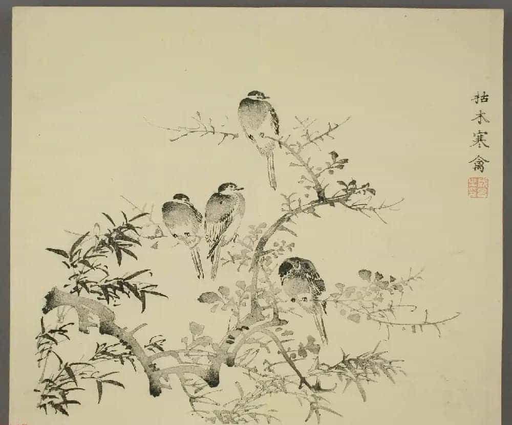 日本竹洞花鸟画欣赏《融斋画谱》_第14张