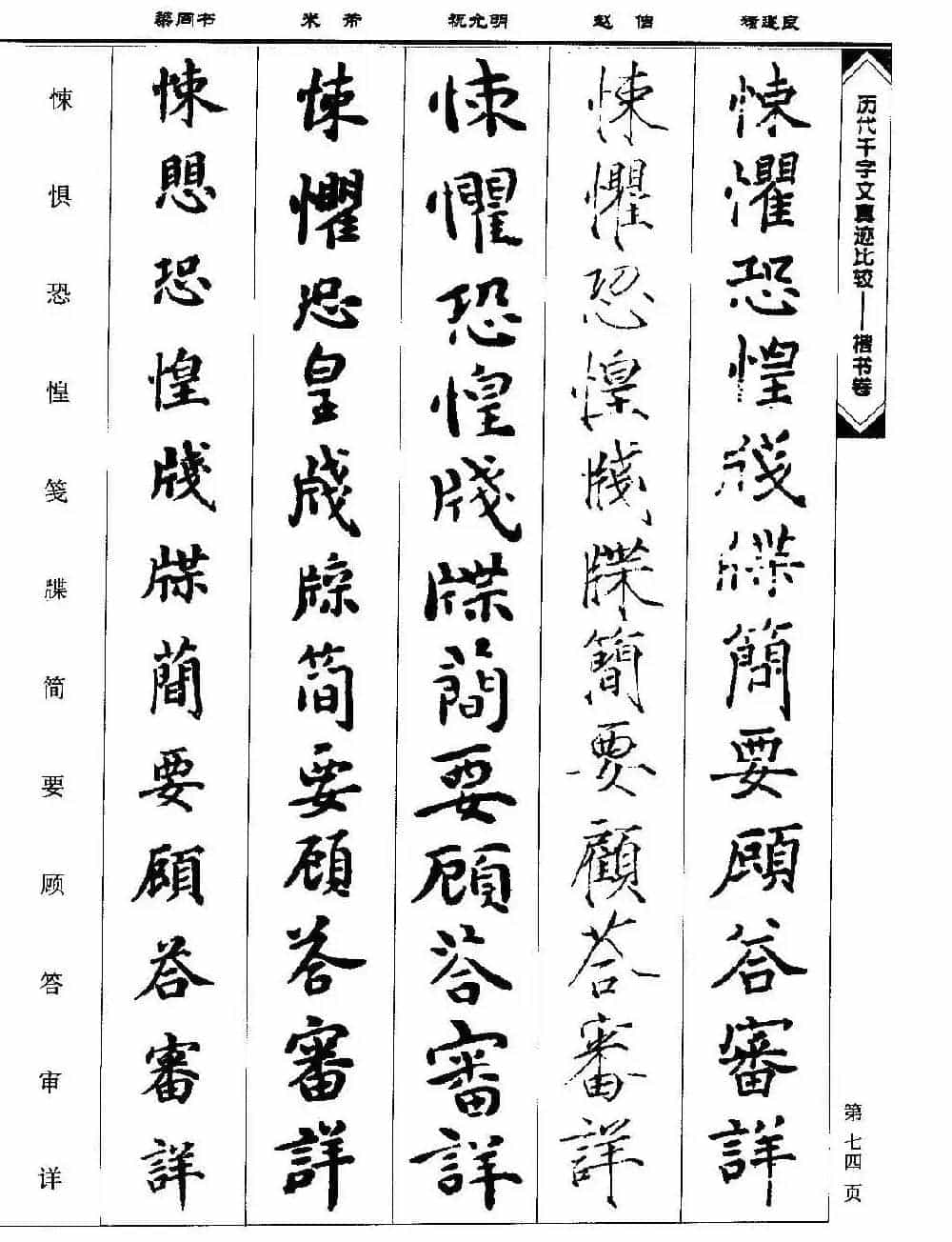 楷书图书《历代千字文真迹比较-楷书卷》_第74张