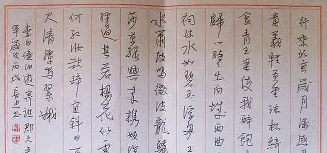 柳长忠硬笔书法作品_第1张