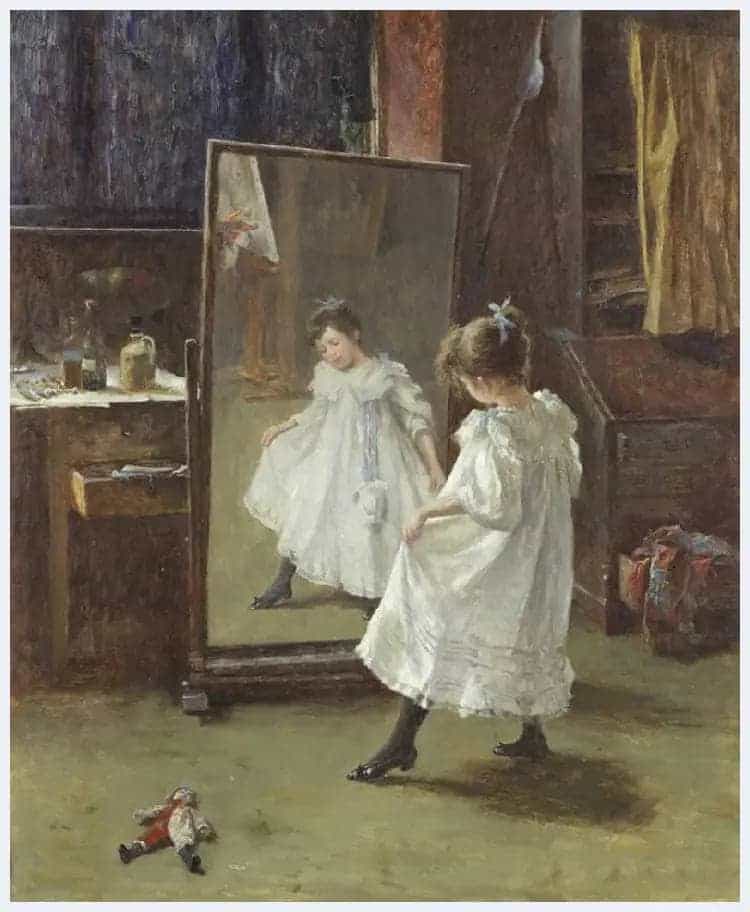 哈迪名画《画室的镜子》欣赏_第1张
