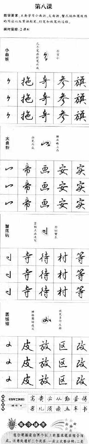 硬笔书法入门教程：基本笔画+行楷书法九课_第17张