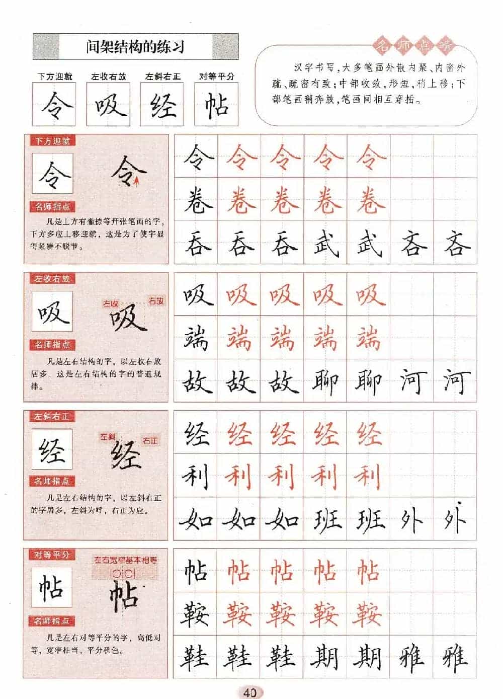 田英章钢笔楷书字帖《无师自通学书法》_第41张