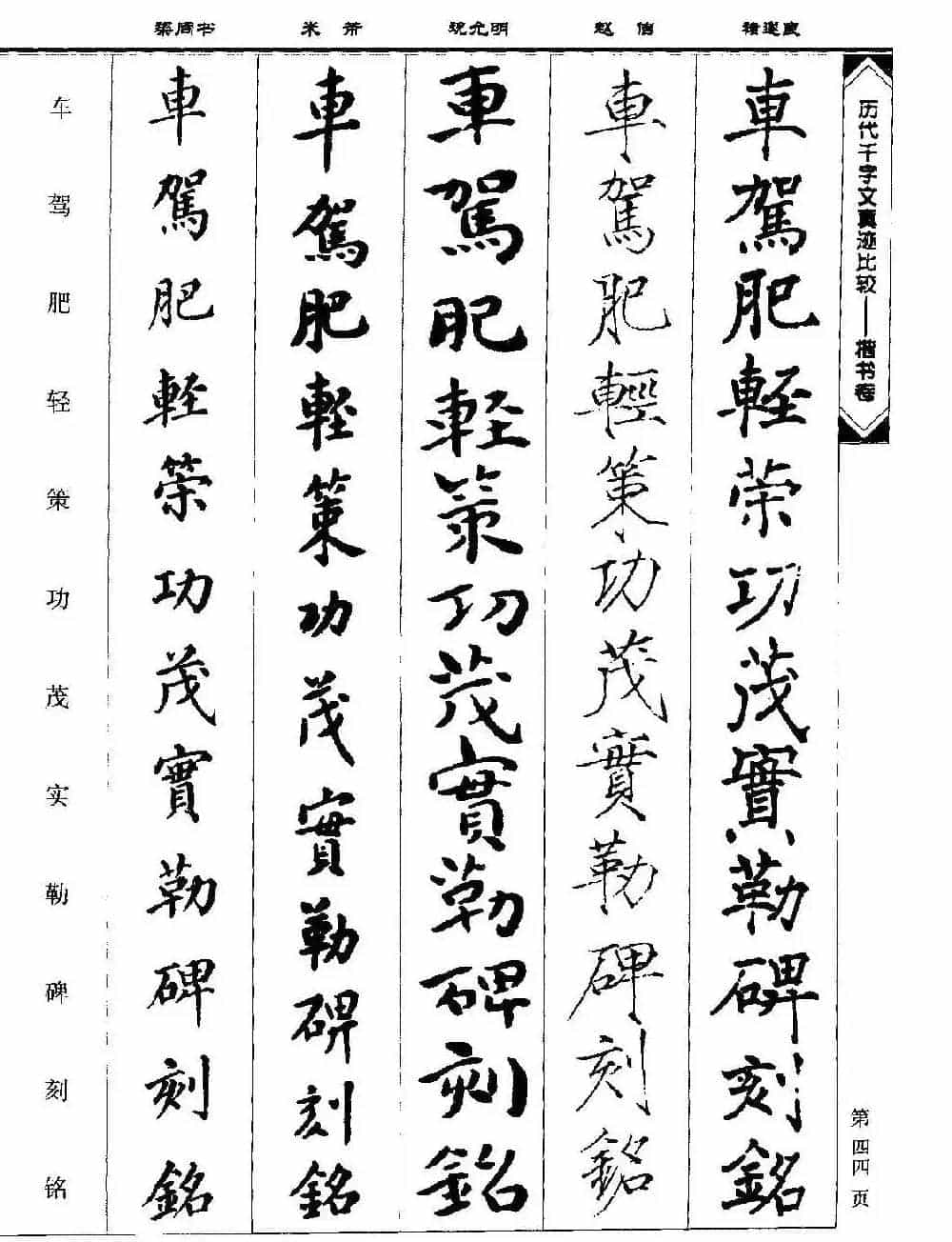 楷书图书《历代千字文真迹比较-楷书卷》_第44张