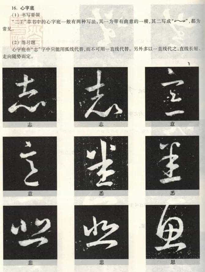 书法教程《王羲之十七帖--偏旁部首》_第39张