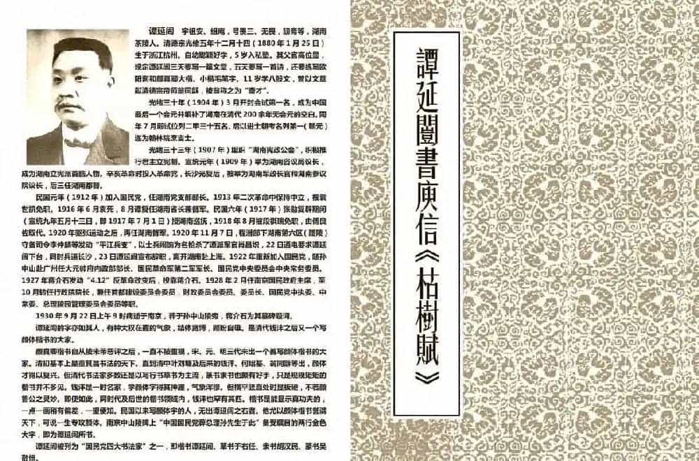 谭延闿楷书欣赏庾信《枯树赋》_第1张