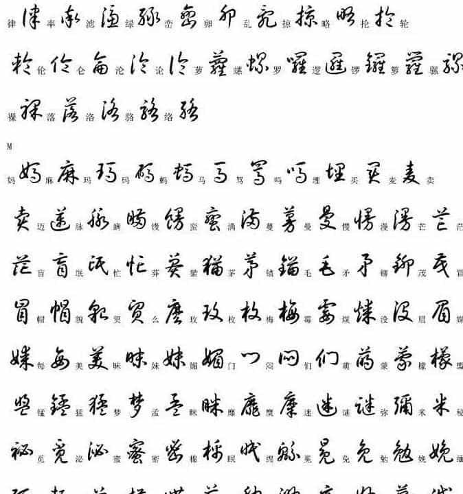硬笔书法字帖常用汉字草书写法示例_第15张