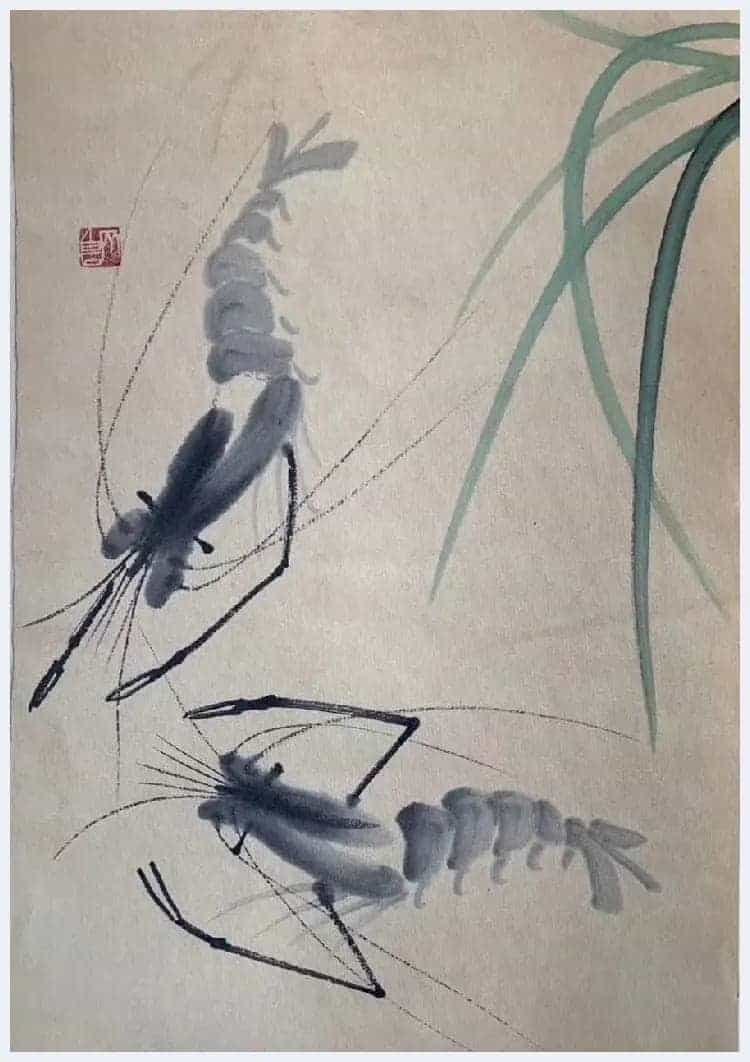 齐白石册页《虾戏图》经典力作！_第3张