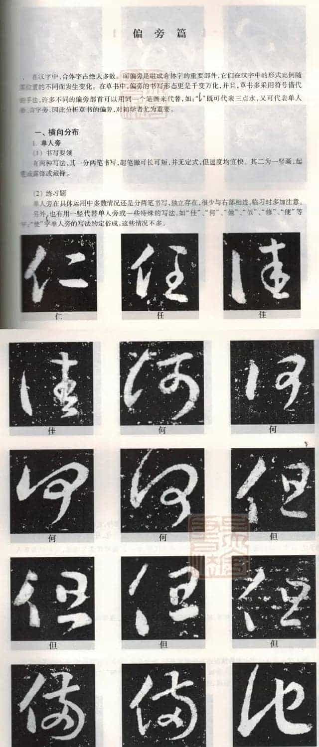 书法教程《王羲之十七帖--偏旁部首》_第1张
