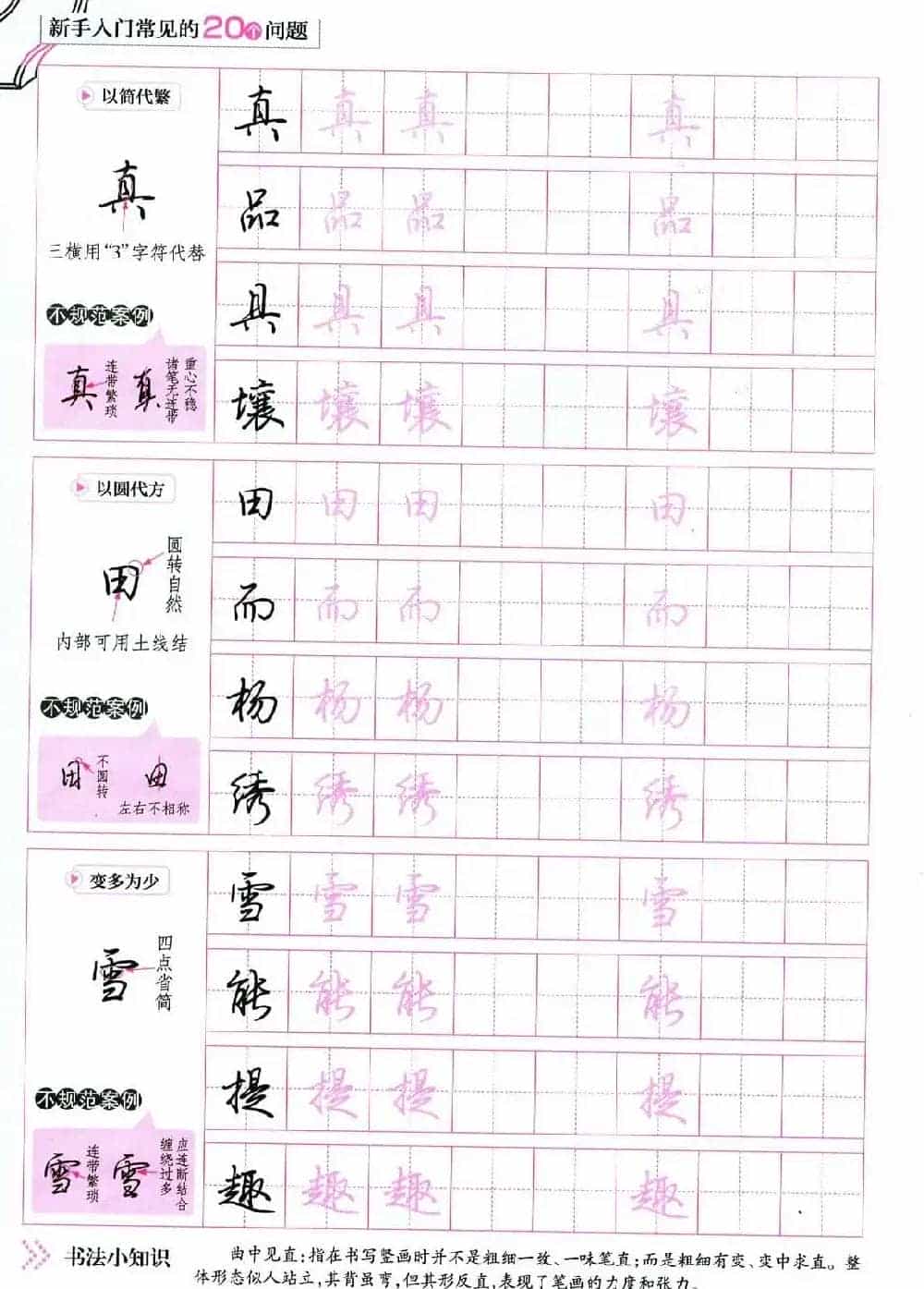 荆霄鹏硬笔行楷字帖《新手入门常见的20个问题》_第9张