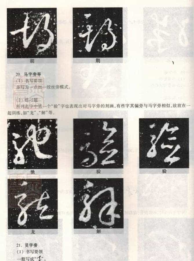书法教程《王羲之十七帖--偏旁部首》_第16张